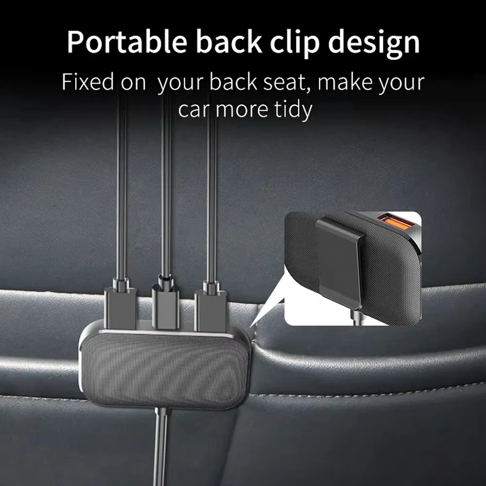 Fast Delivery Super Power Car Charger Multi 5 Ports Multiple Devices USB Type-C Car Charger