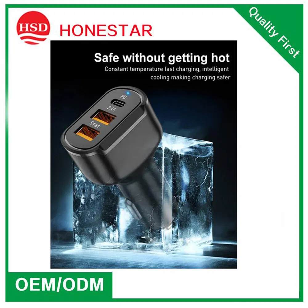 Super Fast Charging USB C Pd Car Charger Portable 100W for Mobile Phone Charger