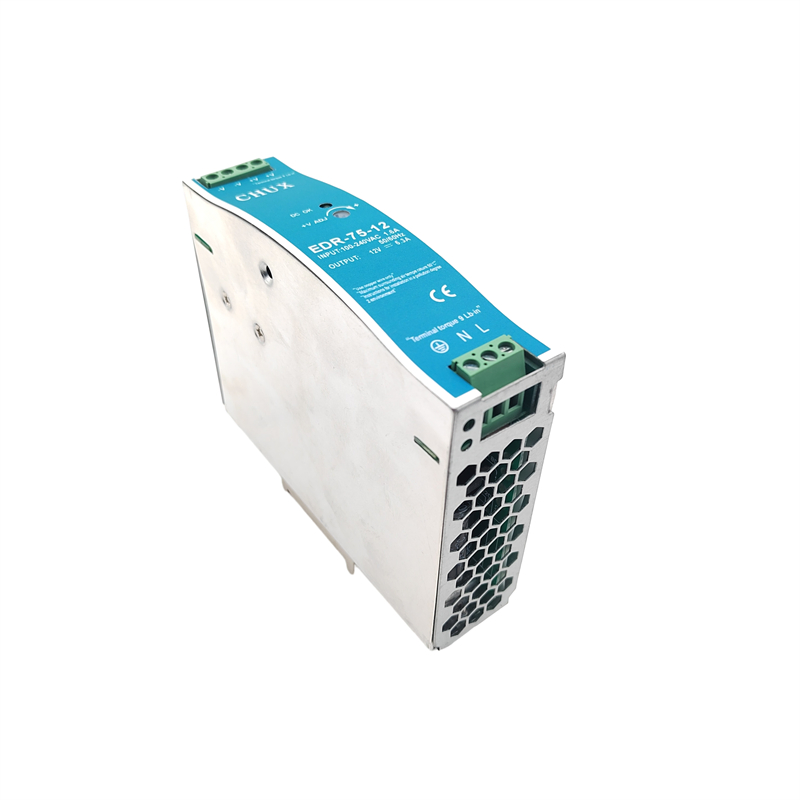 High Efficiency EDR DIN Rail Single Output Switching Power Supply AC to DC 12V 75W Adjustable SMPS
