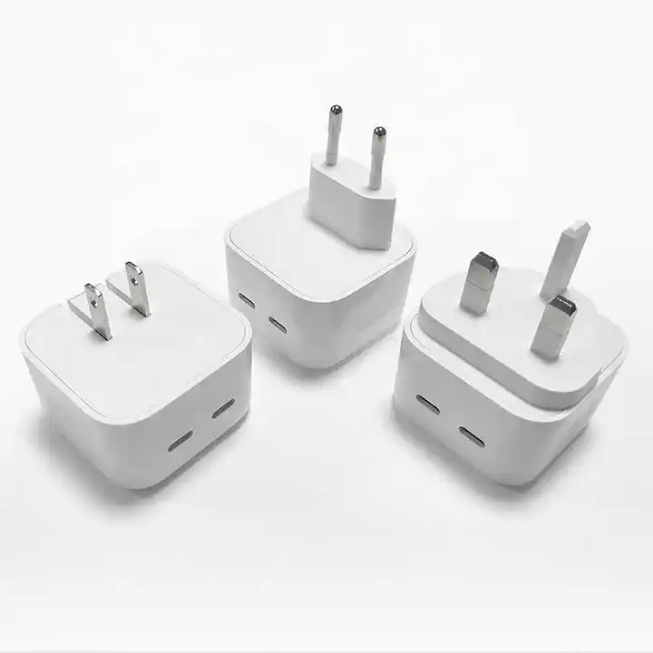 20W 35W 40W 50W Mobile Phone Charger Phone Accessories 2 Pd Port UK/Us/EU Plug Fast Charger iPhone 35W Dual USB C Wall Charger for iPhone Laptop MacBook