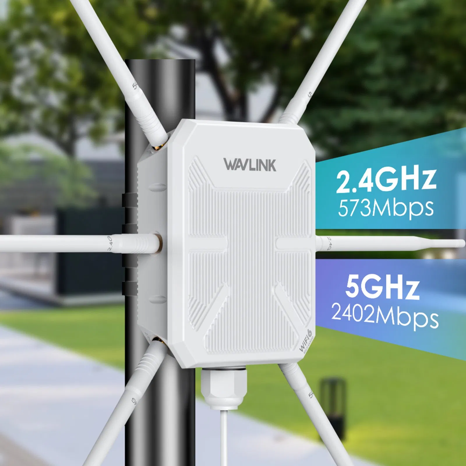 Wavlink WiFi6 Ax3000 Wn588hx3 Dual Band Wireless WiFi Extender Outdoor Access Point IP67 WiFi Router