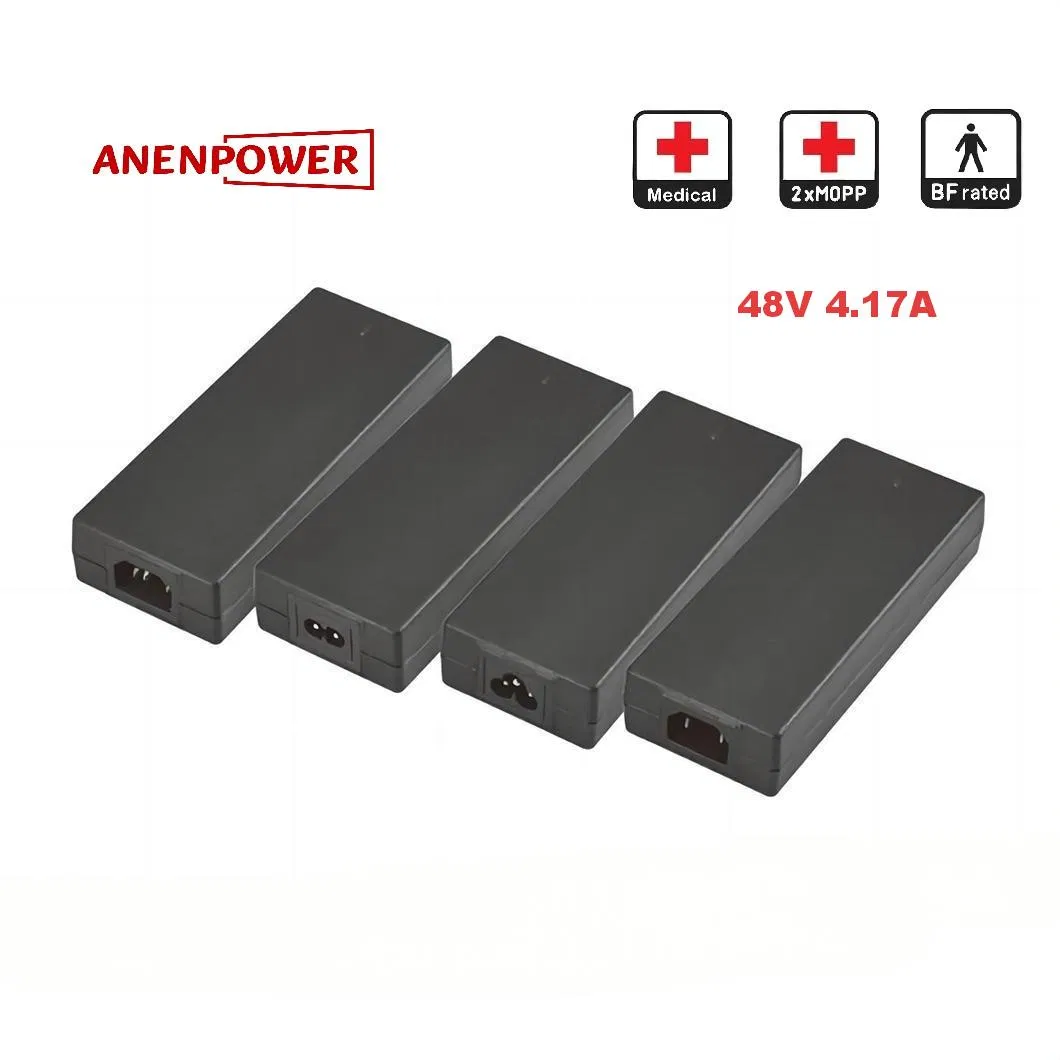 240W IEC/En 60601-1 Certified Medical Power Supply 48V 4.17A Desktop CE UL Ukca Rcm AC Adapter