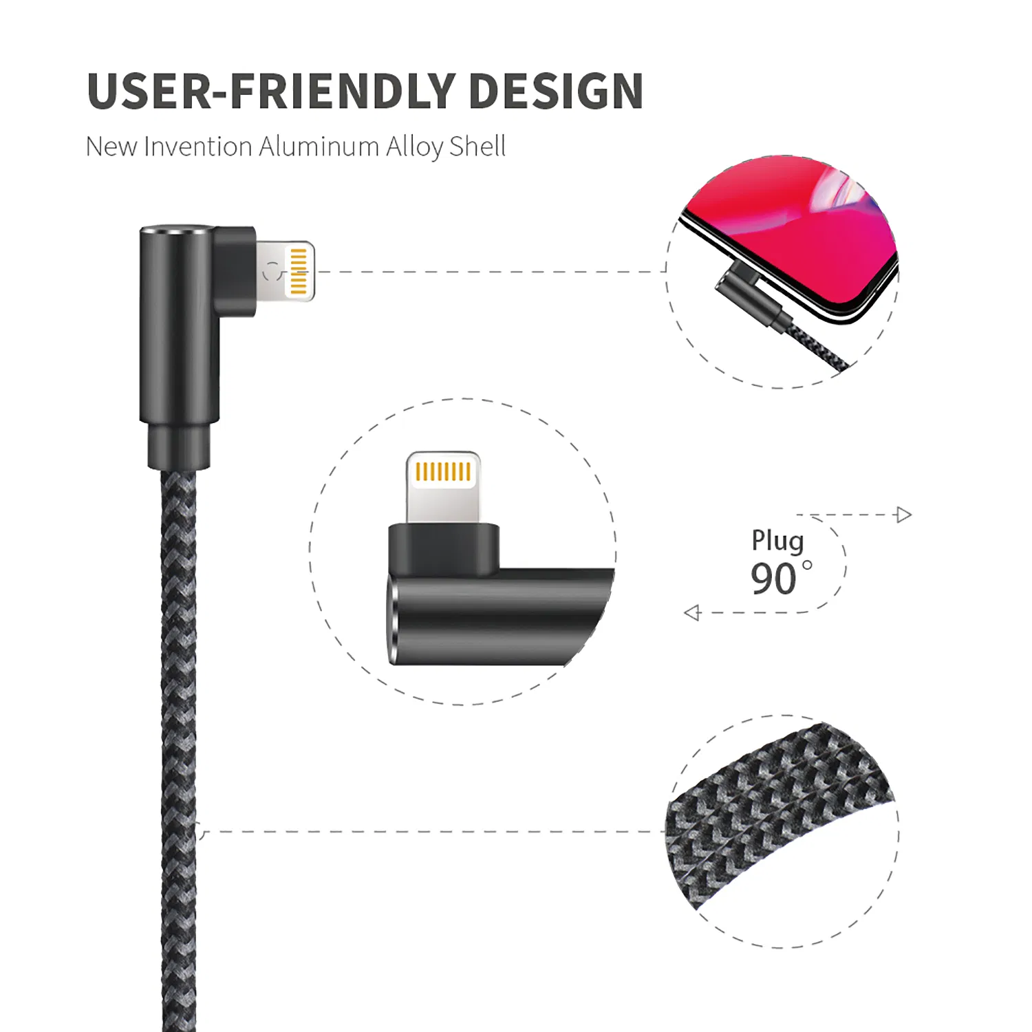 USB to Lightning Cable 3FT 6FT 10FT New Nylon Braided Lighting Cable Durable Lightning Cable