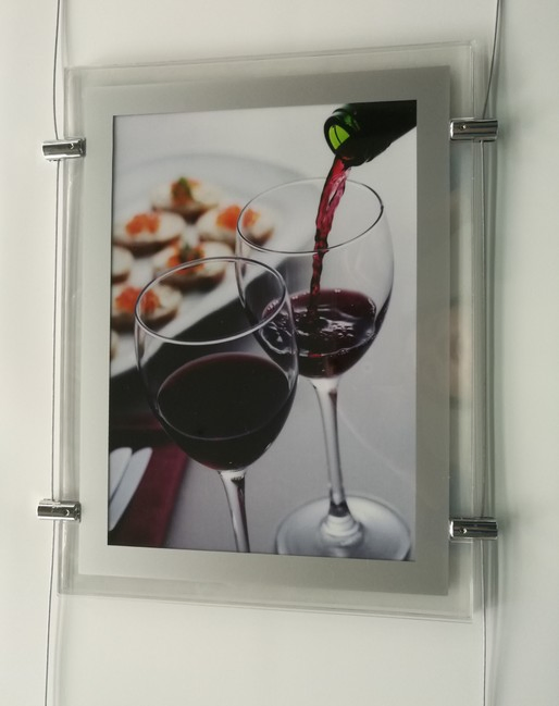 A3 A4 Slim Cable Hanging Real Estate LED Light Box Window Display