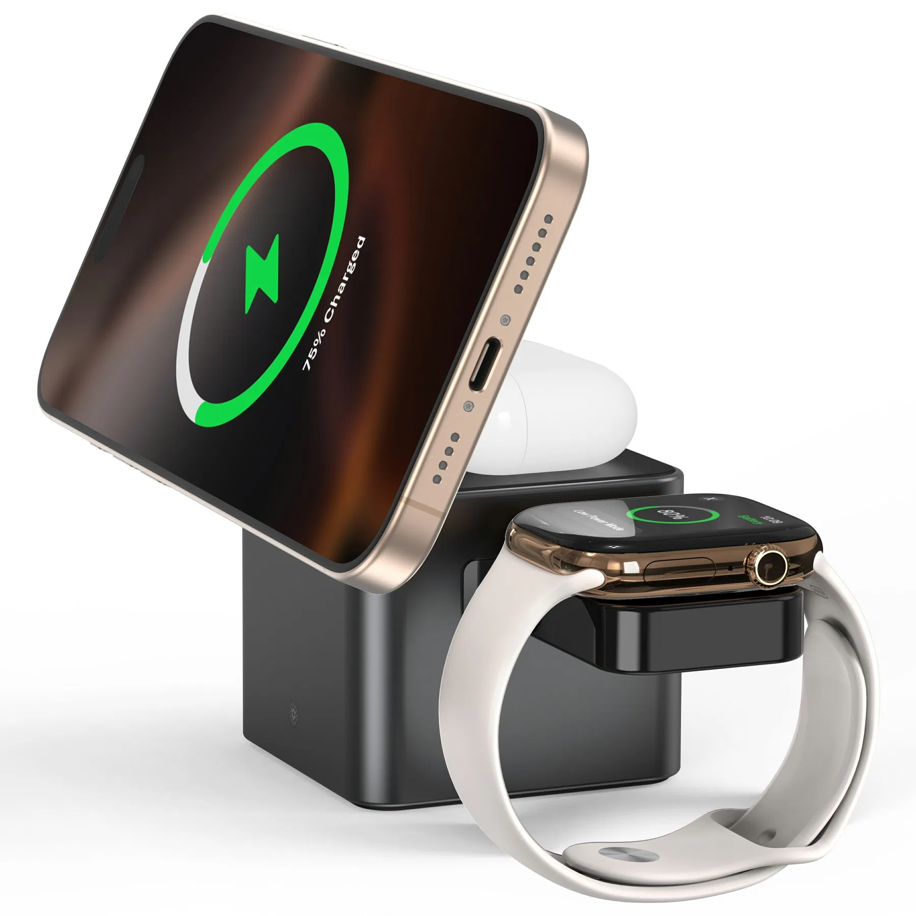 portable Travel Friendly USB-C to USB-C Certificated Foldable Ultra-Compact Fast Charging Wireless Charger