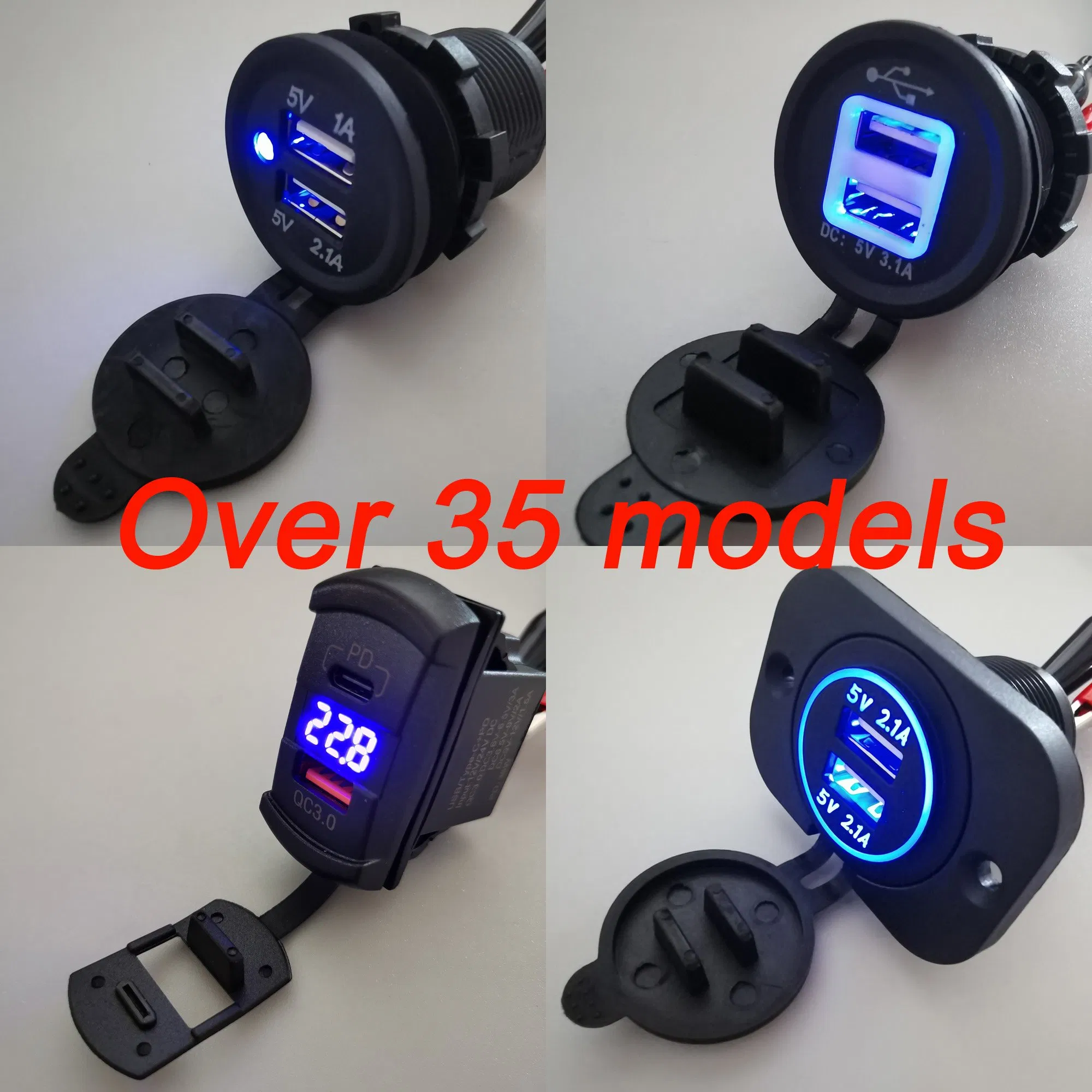 Universal DC Quick Dual Port Car Bus Mobile Phone USB Socket Charger