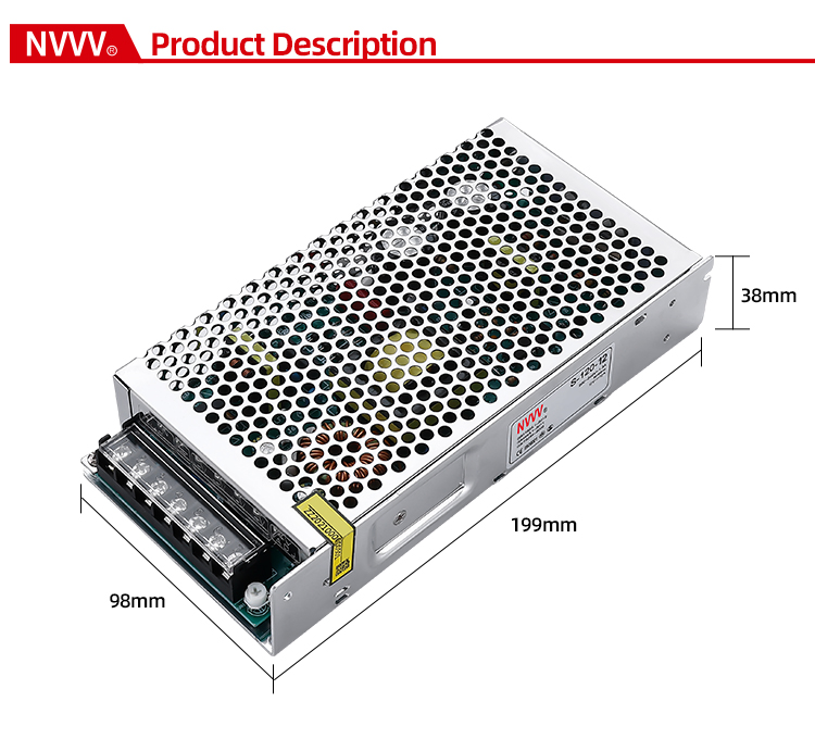 Nvvv S-120-36V Ai Intelligent Power Saving High Efficiency Switching Power Supply 36V AC to DC Output for LED Strips SMPS Power Supply Transformer 120W 36V