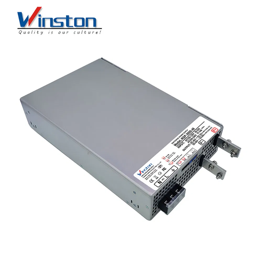 Reliable Enclosed Rsp-3000 12V 24V High Voltage Adjustable Industrial DC SMPS Switching Power Supply for Industries