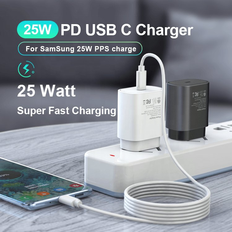Delivery Time 3-7 Days 25W Super Fast Charger Power Adapter USB Type C Pd Wall Charger for Samsung Galaxy Note 10/Note 20/S20 S21