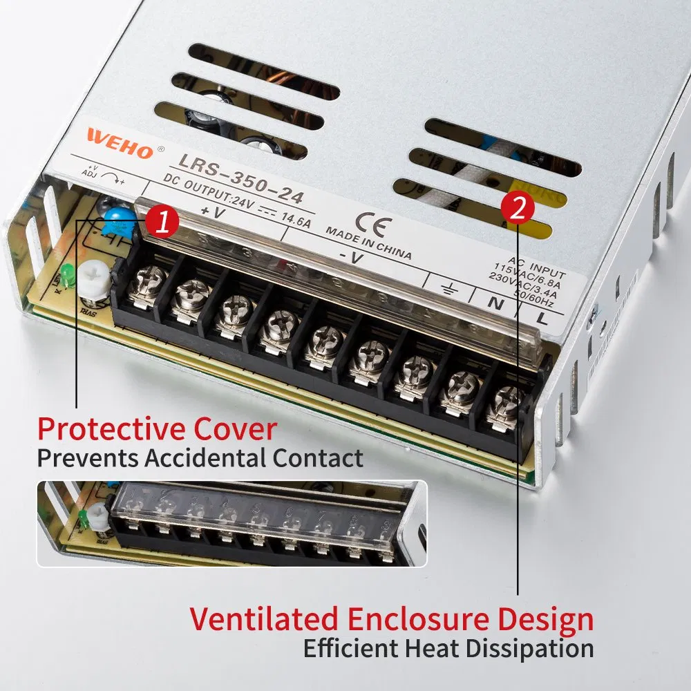 CE RoHS Lrs Series LED Driver Power Supply 35W 50W 75W 100W 150W 200W 250W 350W 400W 500W 12V 24V 36V 48V AC DC Industrial CCTV SMPS Switching Power Supply