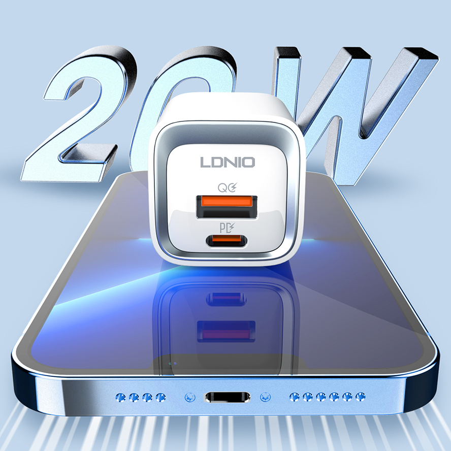 Ldnio A2318c 20W Fast Charging USB-C Dual Port Power Phone Charger