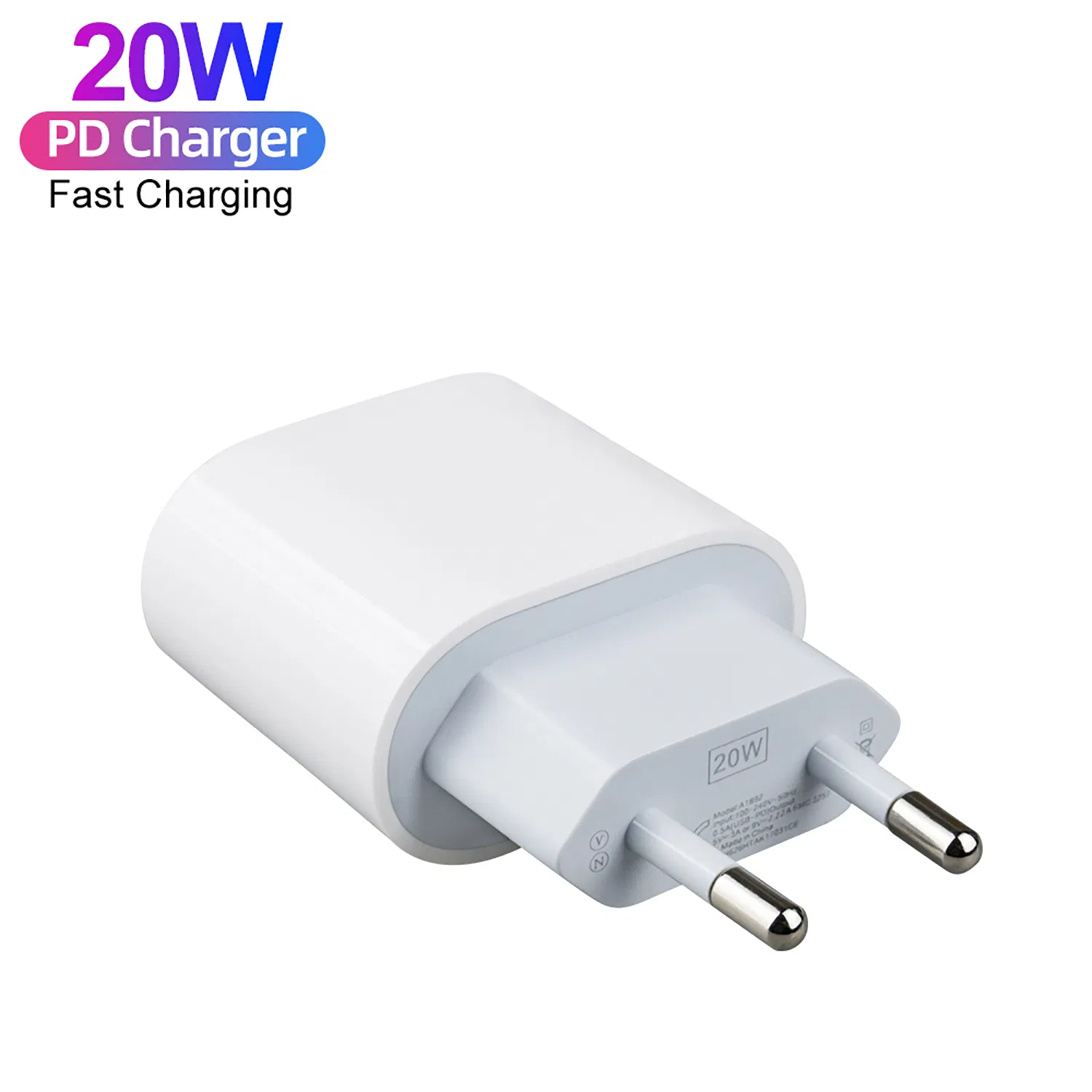 Universal 20W USB Type C Charger Pd Wall Adapter Compact Phone Charger for Travel