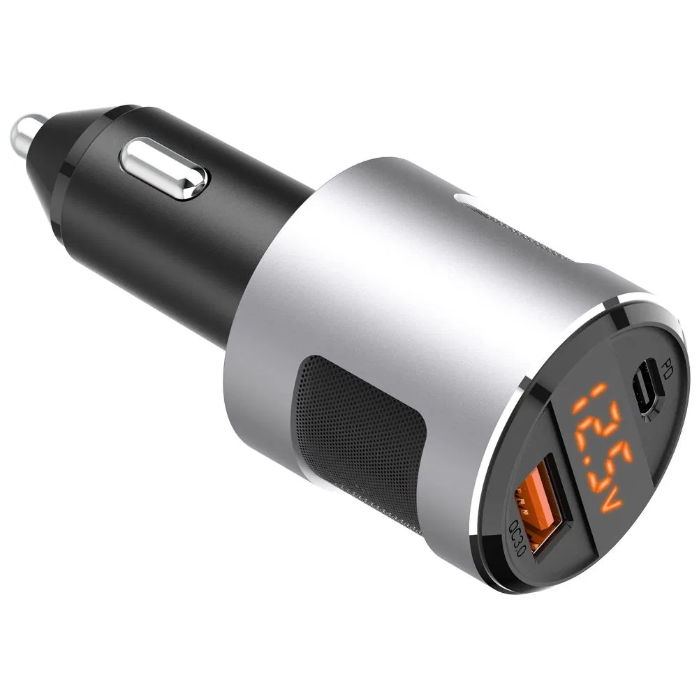 2026 New Arrival Metal Fast Charging 65W Power Delivery Adapter Mini Portable Car Charger