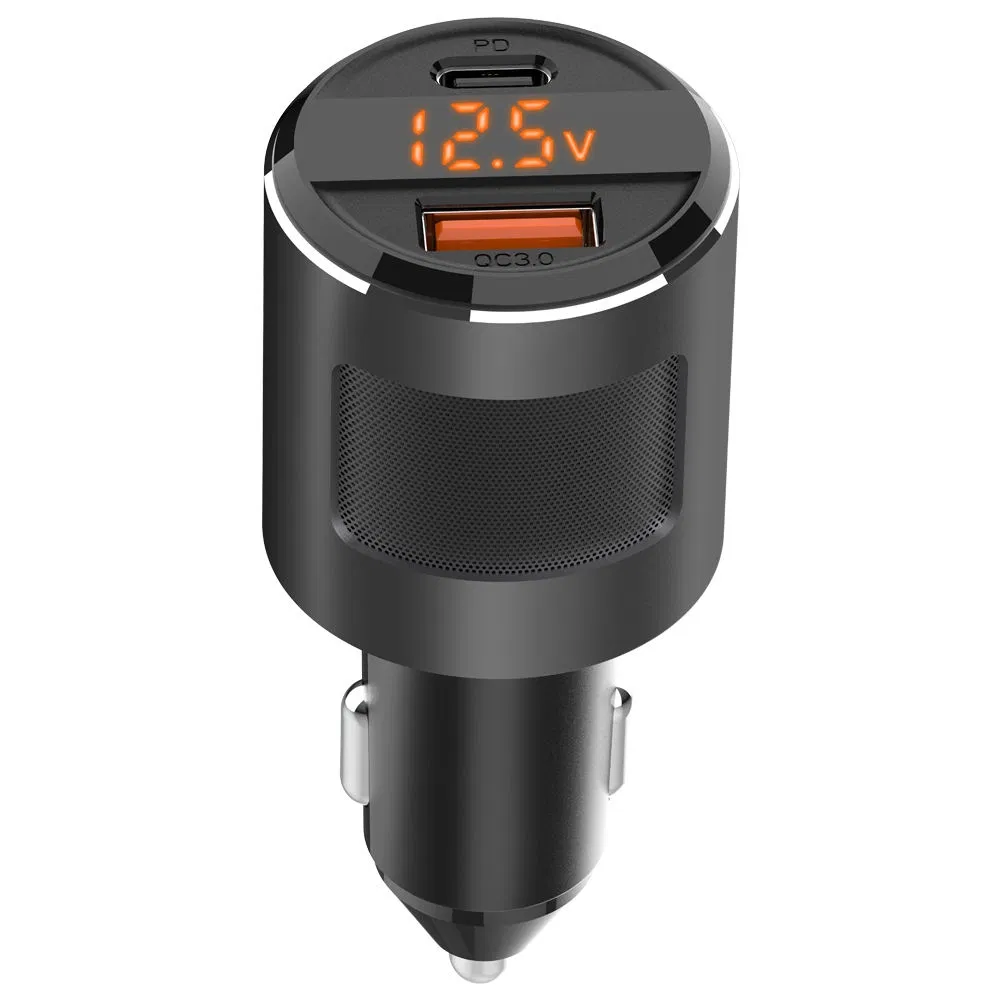 2026 New Arrival Metal Fast Charging 65W Power Delivery Adapter Mini Portable Car Charger