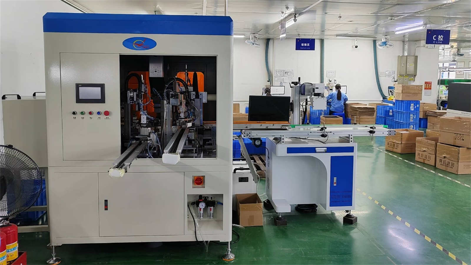 Automatic adapter assembly machine production line