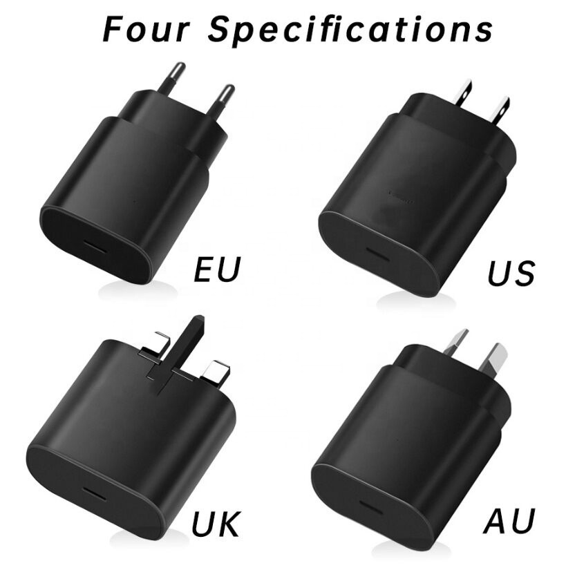 Delivery Time 3-7 Days 25W Super Fast Charger Power Adapter USB Type C Pd Wall Charger for Samsung Galaxy Note 10/Note 20/S20 S21