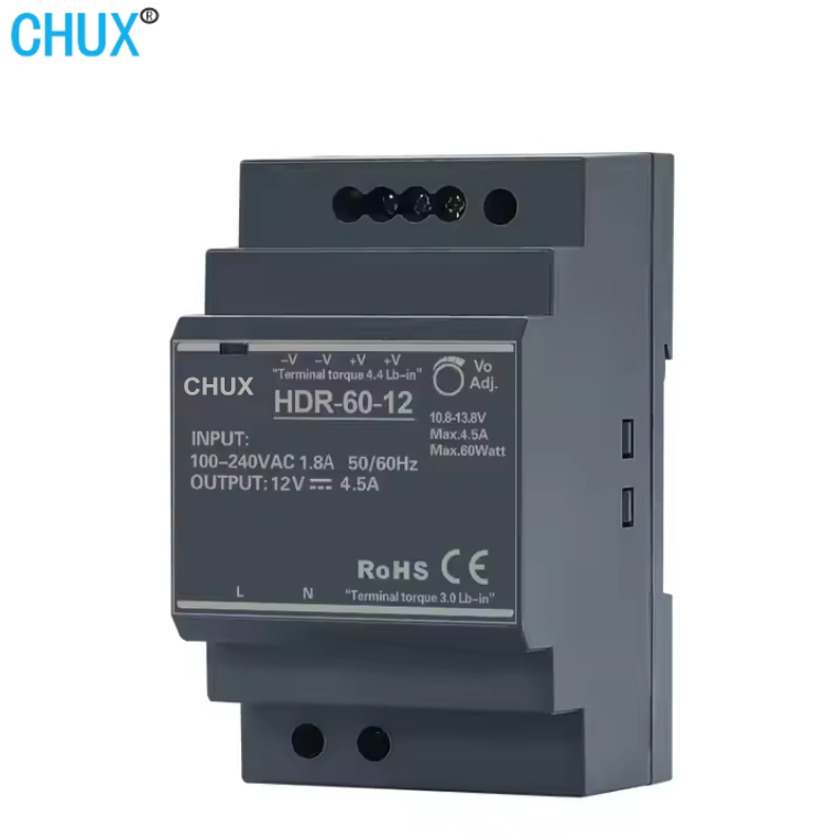 Hdr Series Switching Power Supply DIN Rail 15W 30W 60W 100W 150W AC/DC 12V 24V Industrial Ultra-Thin SMPS