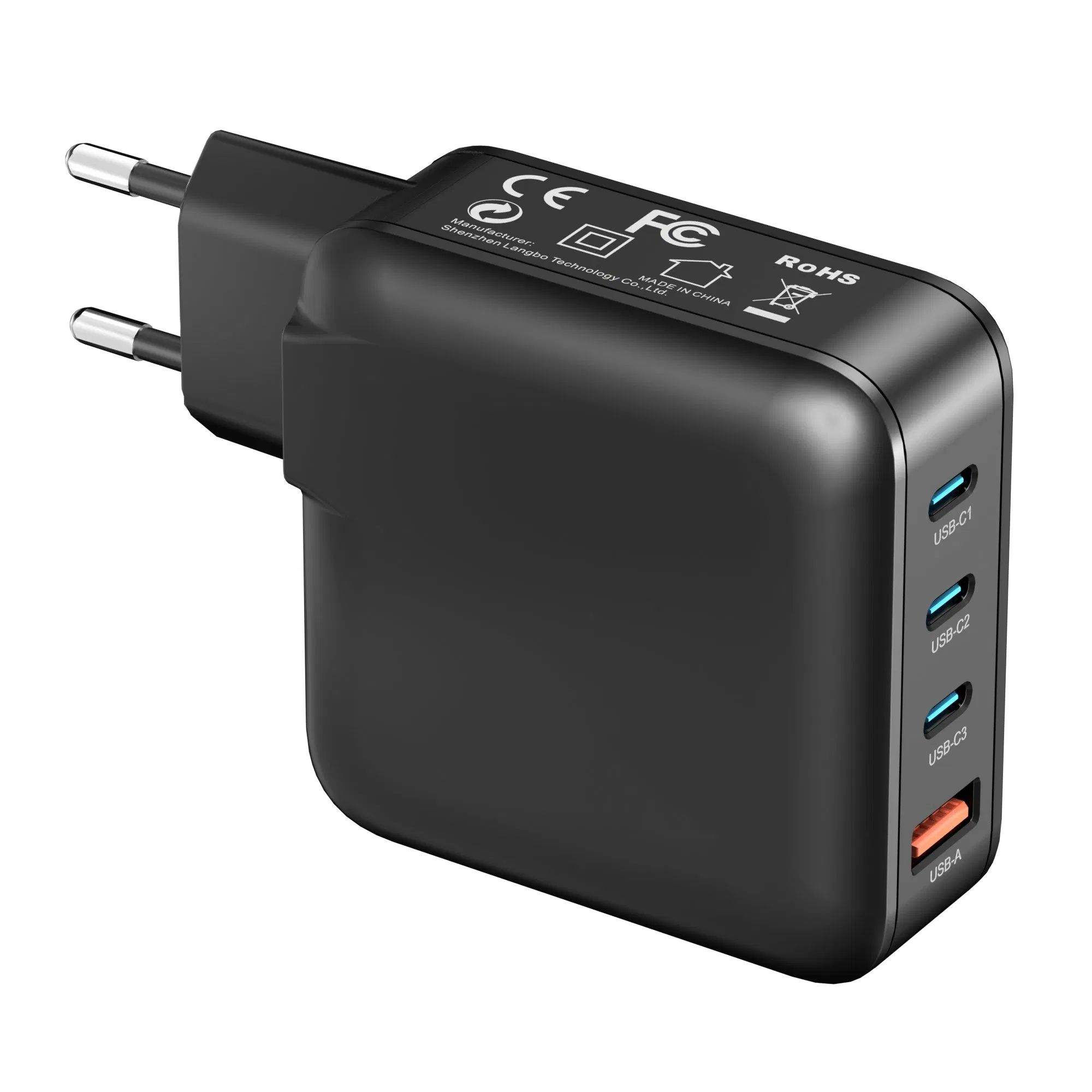 High Power 140W GaN Laptop Adapter 4 Port Power Adapter USB C Pd 3.1 Fast Charging 100W Phone Charger for MacBook PRO DELL Lenovo iPhone 15 16 17