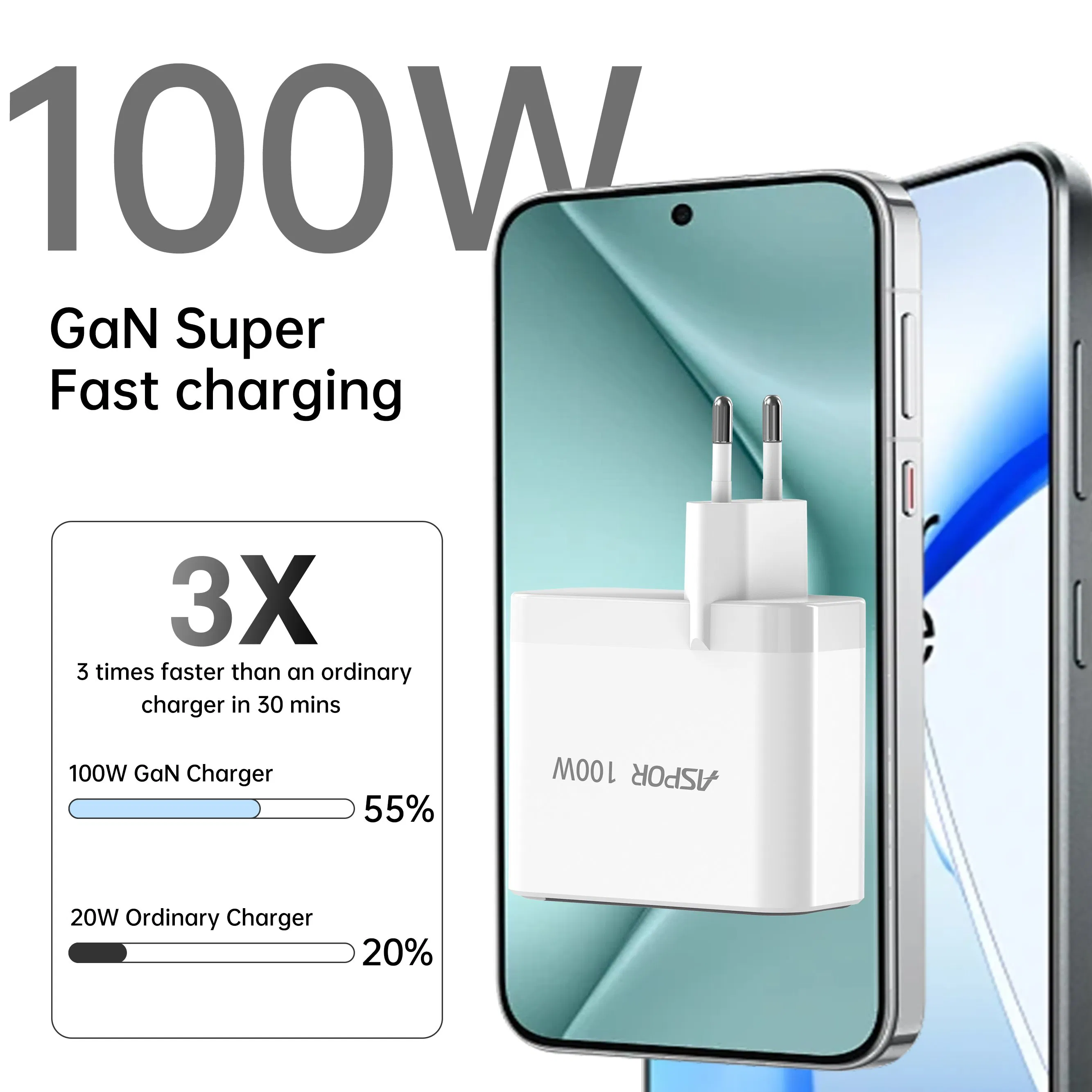 Aspor A837 Mobile Phone Accessories Phone Charger Type C Cable Fast Charging