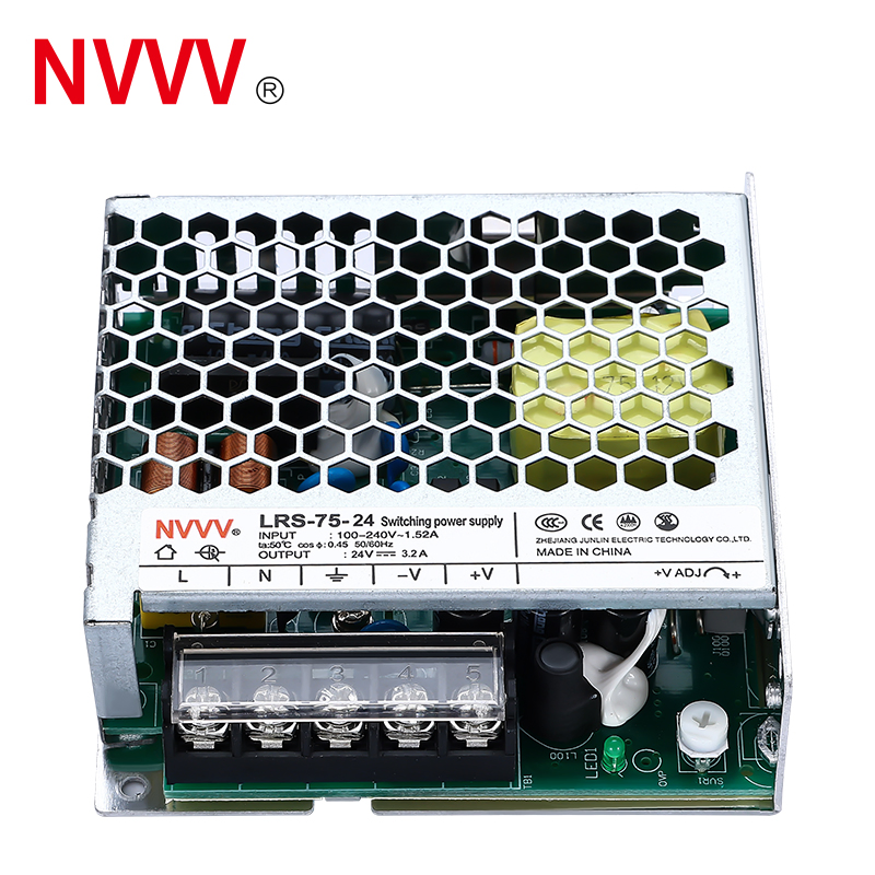 Nvvv Lrs-75-5/12/24/36/48V Ai Intelligent Automatically High Efficiency Environmentally Friendly Lead Free Switching Power Supply LED Strips SMPS
