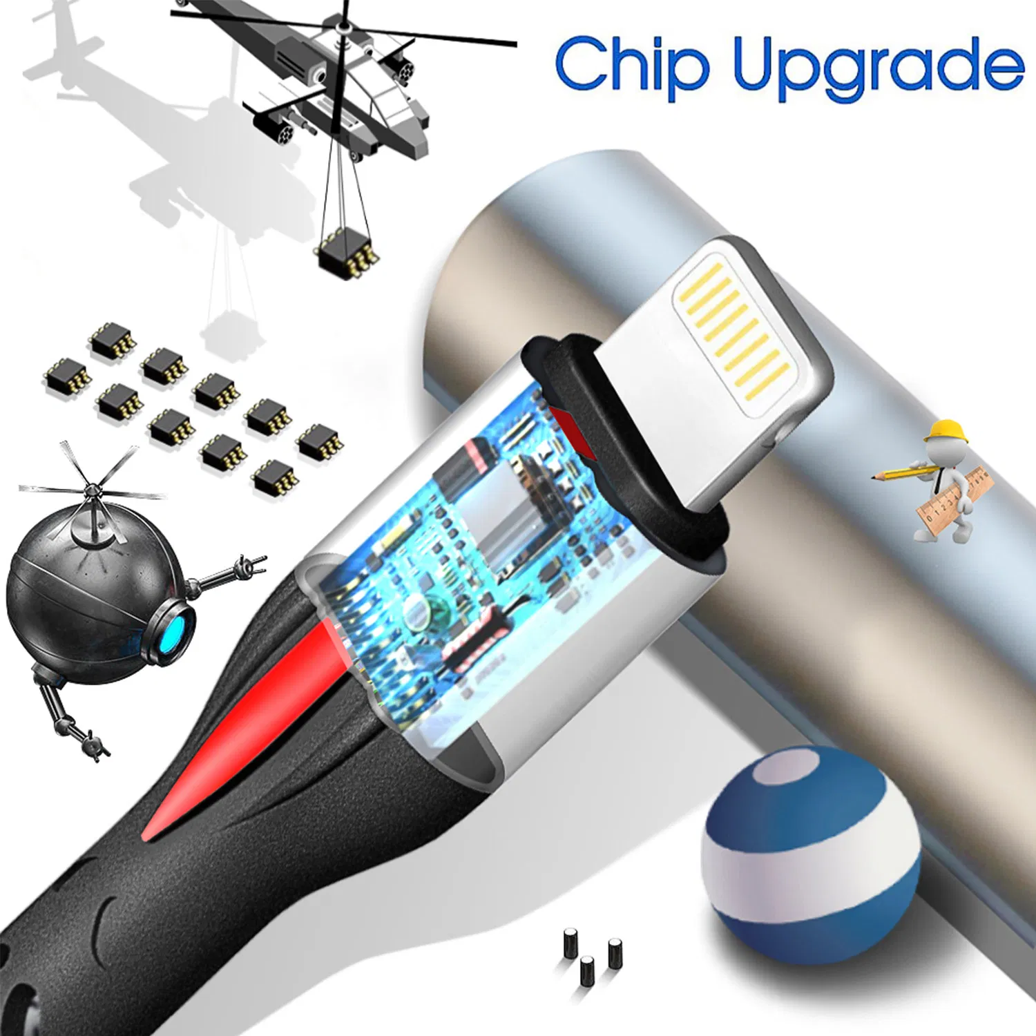 Factory Wholesale USB Lightning Fast Charging Wire Quality Mfi Certified Cable for Ios Devices