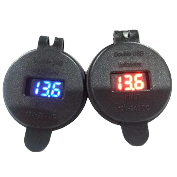 Waterproof Digital Voltmeter Car Motorcycle Power Outlet Adapter 12V 4.2A Dual USB Car Charger