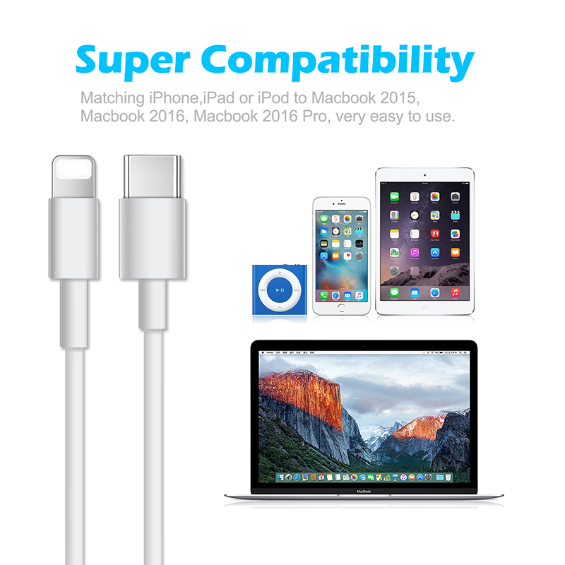 Mfi USB Type C to Lightning Cable for iPhone 12 Pd 20W Fast USB C Charging Data Cable