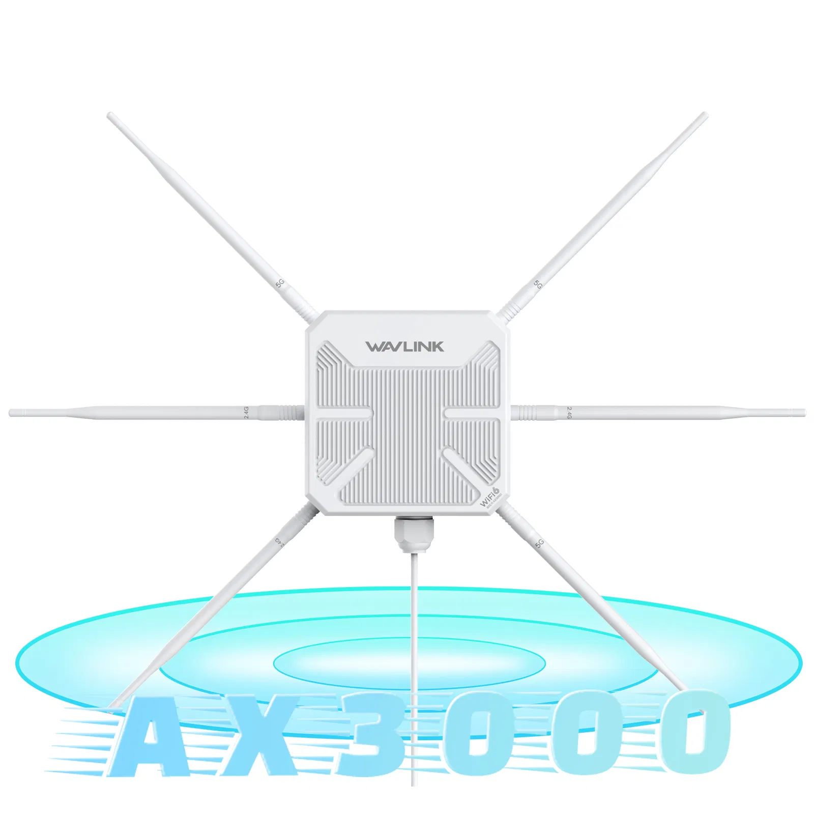 Wavlink WiFi6 Ax3000 Wn588hx3 Dual Band Wireless WiFi Extender Outdoor Access Point IP67 WiFi Router