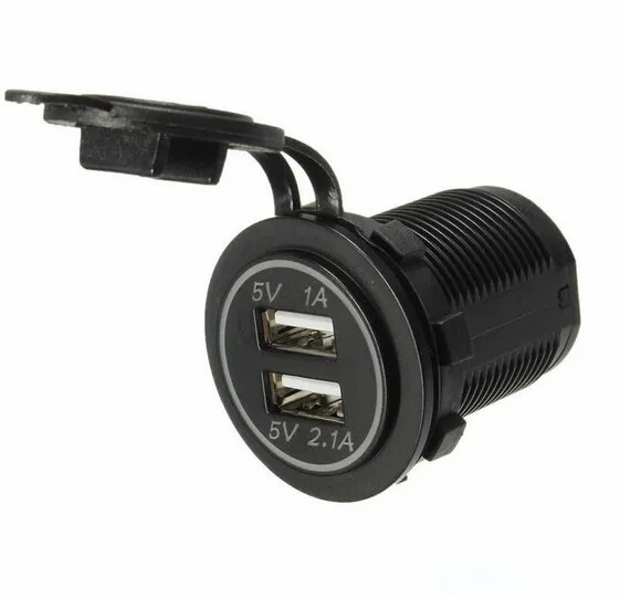 Mobile Phone Accessories, Power Adapter, Cigarette Lighter Socket, 12V Dual 2-Port USB Car Charger