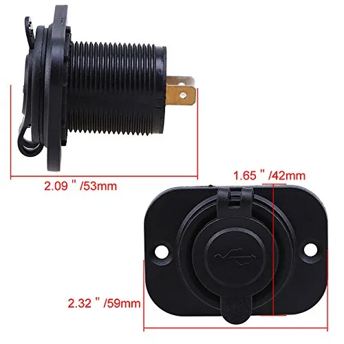 Dual USB Car Charger Panel 6