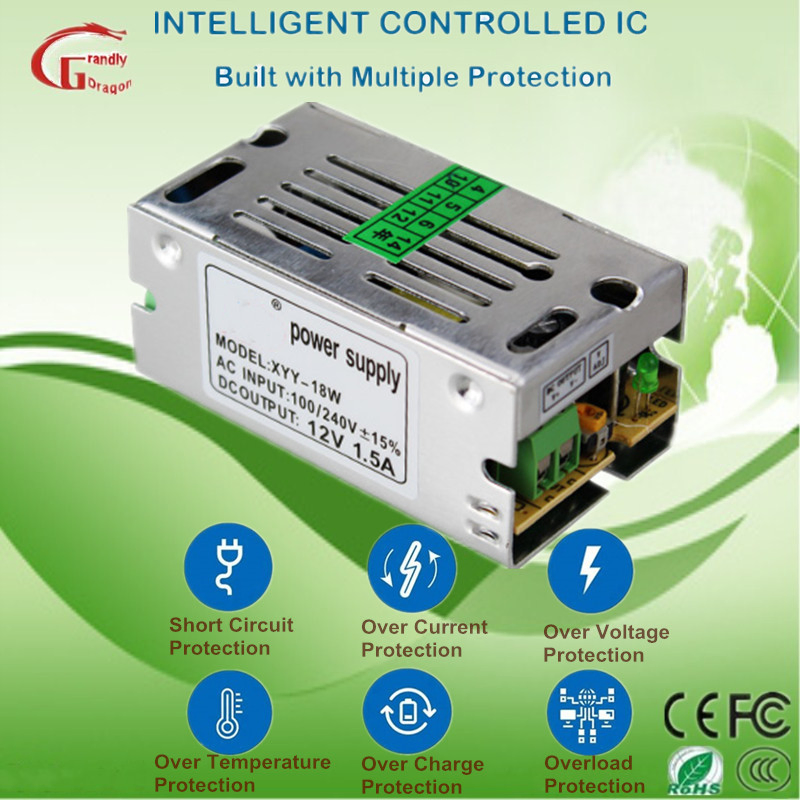 12V 1.5A 18W Mini Size Switching Power Supply