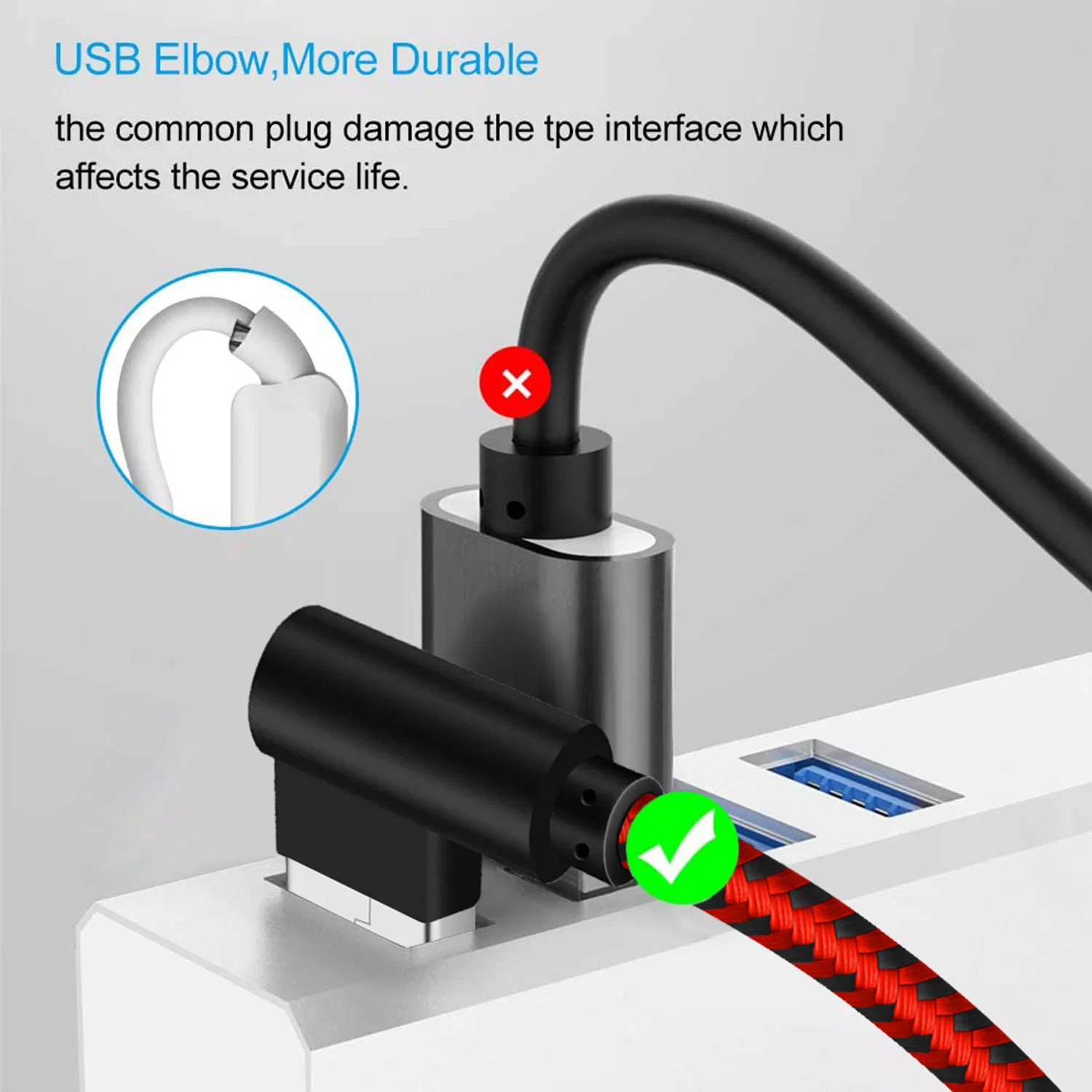 90 Degree USB to Lightning Cable Nylon Braided Heavy Duty Design Mfi Certified Phone Data Cable Accessories