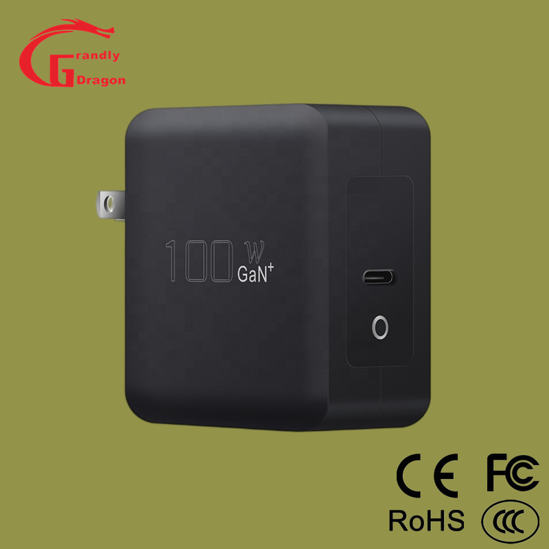 Hot America Pd GaN Charger Power Adapter Type-C 20V/5A 100W Wall Charger Us Plug QC3.0 Fast Phone Charging Laptop Smart Phone Tablet Universal