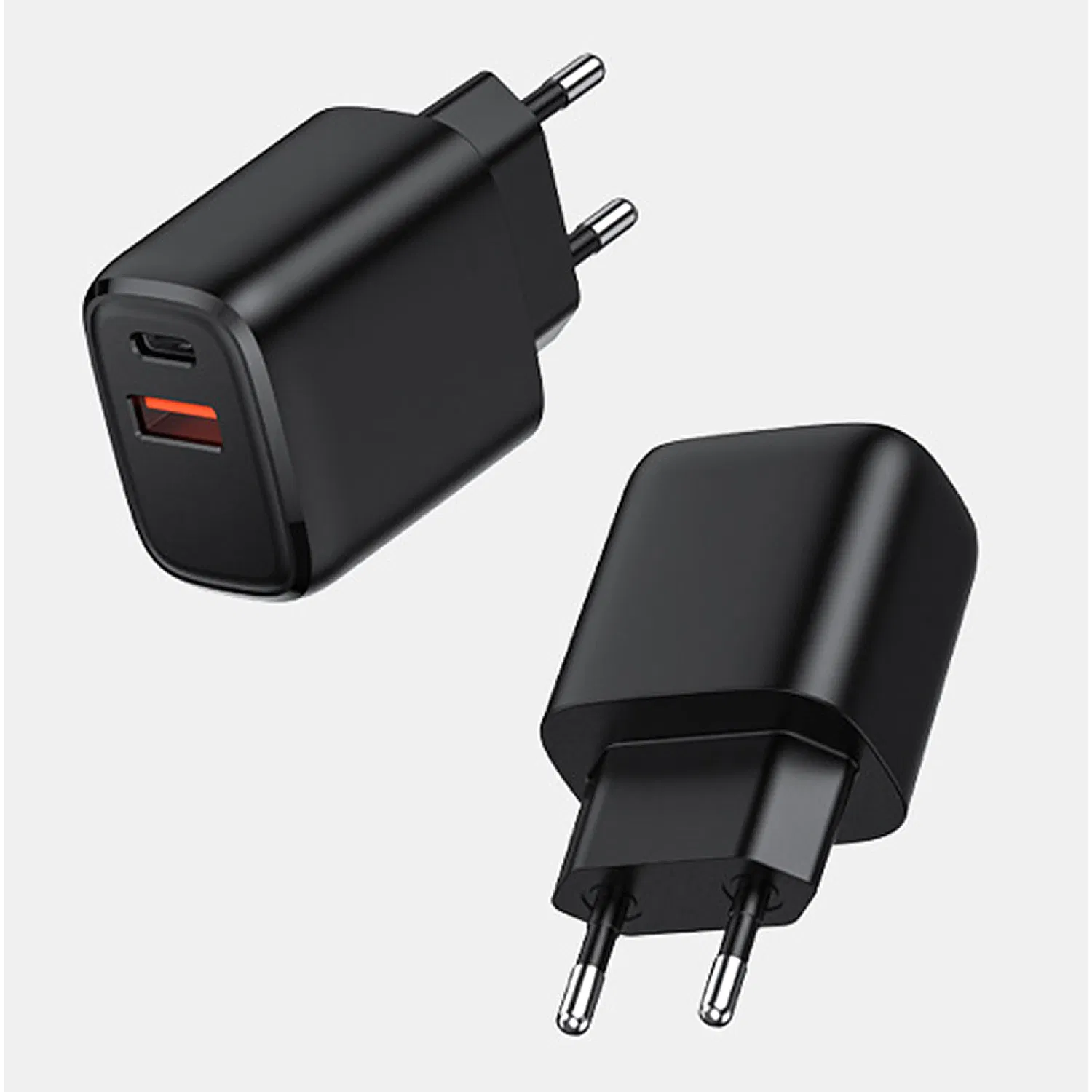 Factory Price Dual Port USB Type C Charger 20W Pd 18W Charging QC Adapter for Mobile Accessories