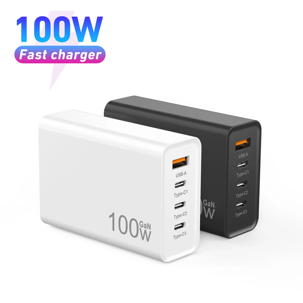 100W Pd Charger Super Fast Phone Laptop GaN Charger Wall Power Adapter for Phone and Tablet Laptop and All Smart Phones