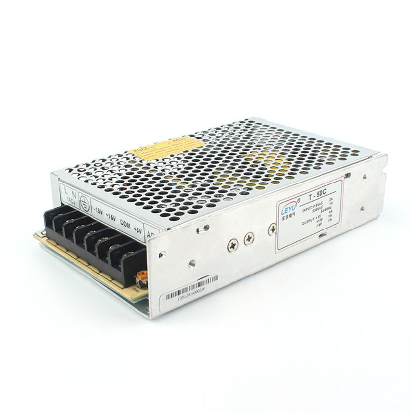 50W 5V 15V -15V Mini SMPS Triple Output Aluminum Enclosure Switching Power Supply