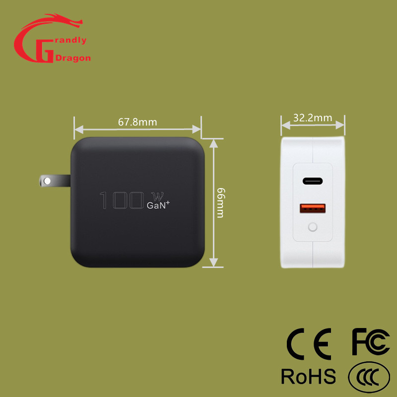 Universal 100W 120W 140W Pd Charger Fast USB Dual Type-C Pd Quick Fast Wall Charger for Xiaomi Redmi Mi Laptop Mobile Phone