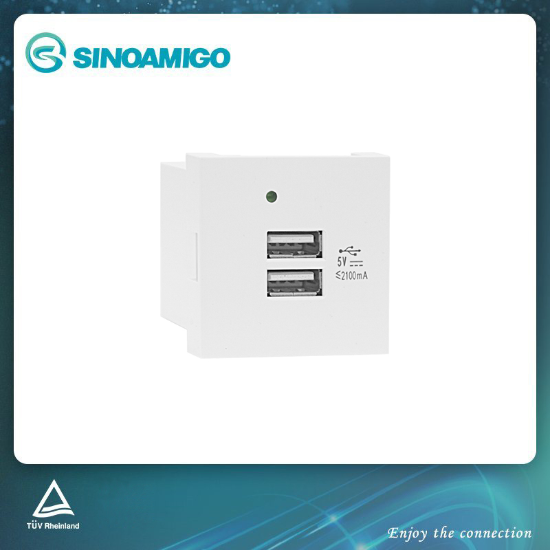 Wholesale 2.1A TUV Dual Port USB Phone Charger