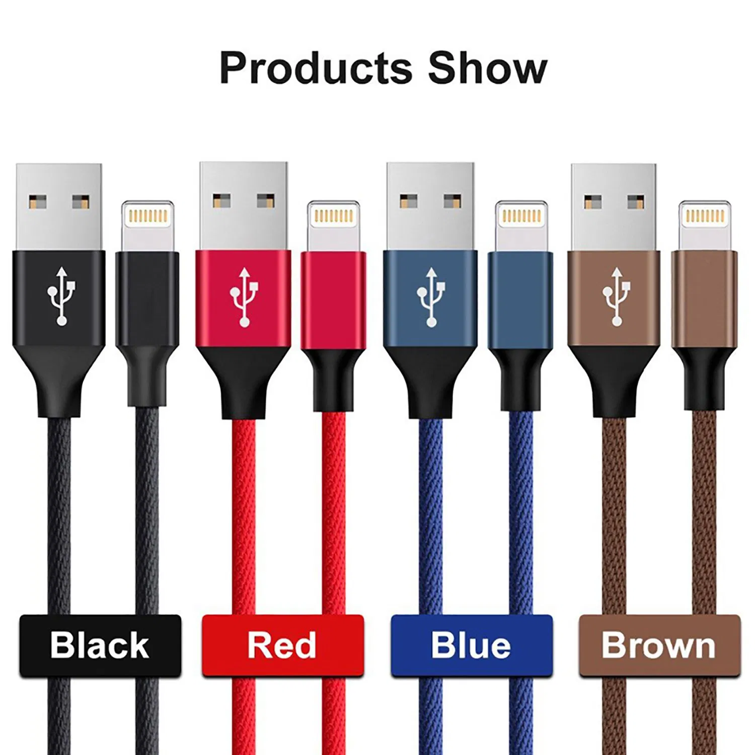High Quality Fast Charging Lightning USB Cable for iPhone iPad Durable USB Data Charger Cable for iPhone iPad Cell Phone Accessories