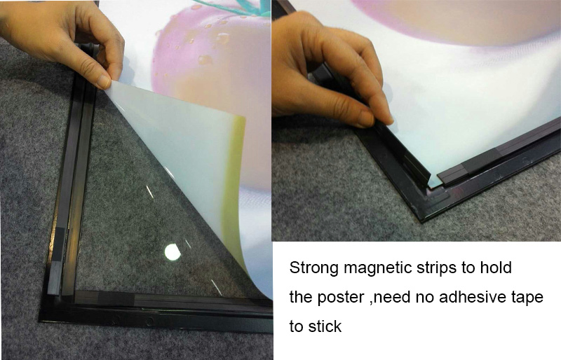 Advertising LED Ultra Thin Acrylic Board Display High Quality LED Magnetic Slim Light Box