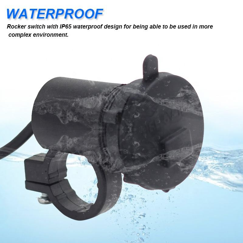 12-24V Electric Bike 5V 2.1A Mobile Power USB Port Socket Fast Charging Waterproof Motorcycle Phone Charger