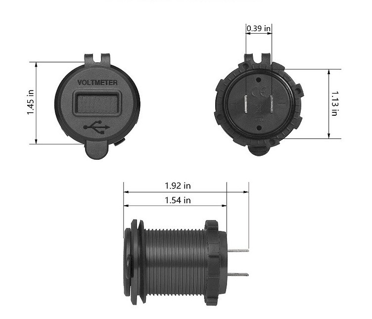 12V 24V USB a Dual Port Quick Fast Auto Bus Car USB Charger QC 3.0 Socket