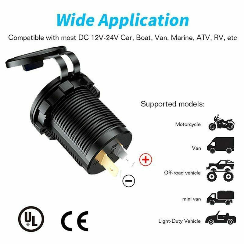 12V USB C Car Charger with 45W Power Delivery and Quick Charge