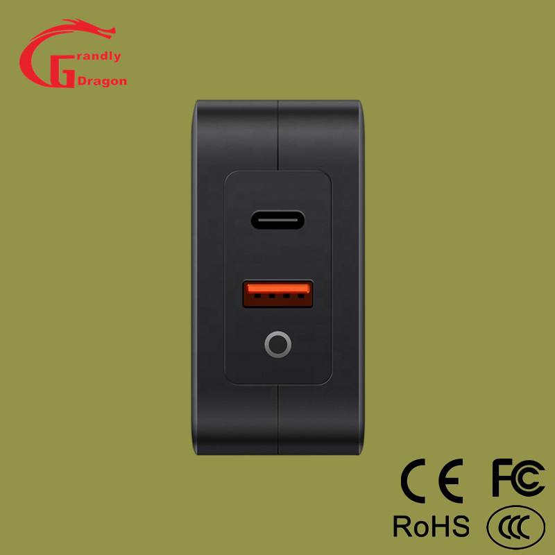 100W EU Plug 2 Ports 1c1a Type C USB a Quick Charging 100W Dual Output Power Supply Pd Wall Charger