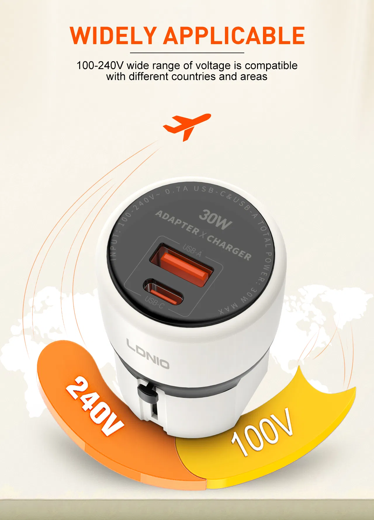 Ldnio Q2319 Compact USB-C Fast Charge Travel Charger