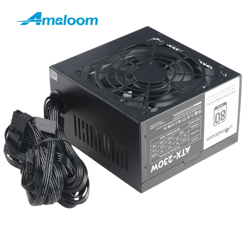 Amoloom Non-Modular PSU ATX Switching Power Supply 230W with 4+4pin