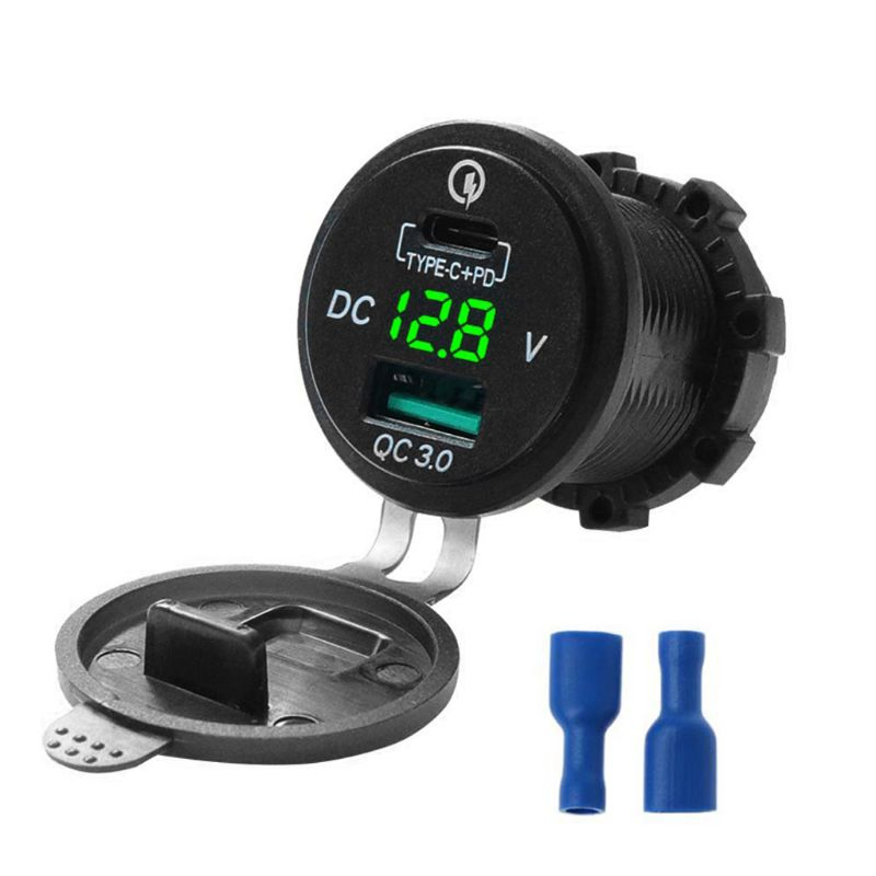 Fast Type C Pd Car Charger with USB Power Delivery 2.0 Quick Charge QC3.0