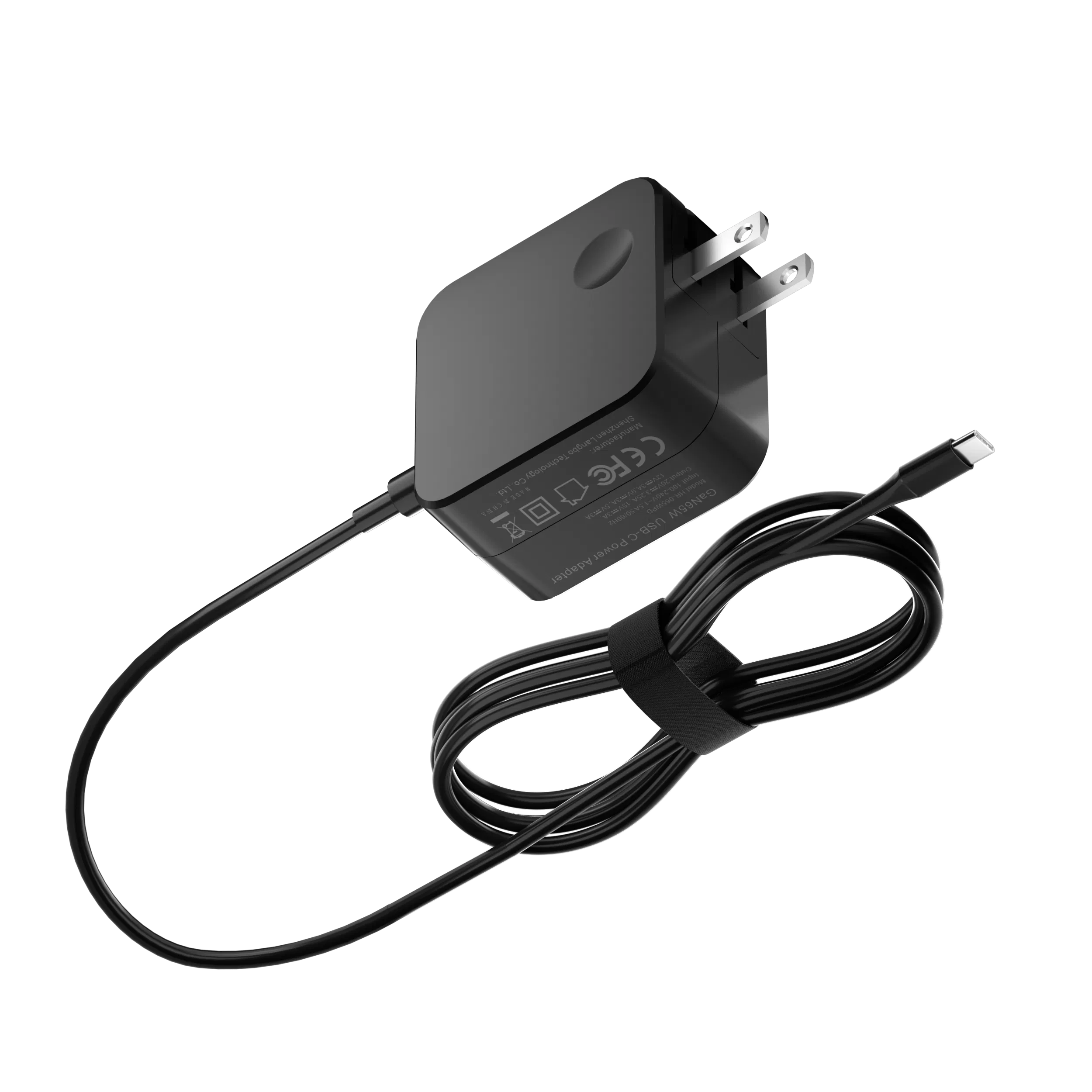 China Factory GaN Charger USB-C 65W Compact Wall Charger Travel Charger Mobile Charger Fast Charging for iPhone, Ipads, Android Phones