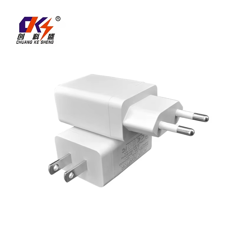Chuangkesheng 5V 2 USB-a Charger Switching Adapter Type-C Micro USB Plugs 5V 2.1A Industrial Mobile Power Supply with Wholesaler