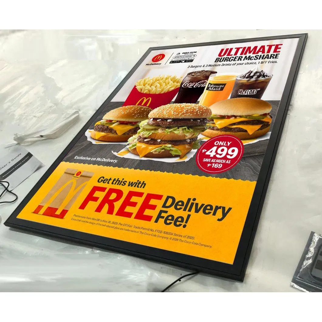 Ultra Slim Light Box LED Frame Restaurant Menu Board Light Box A1a2a3A4